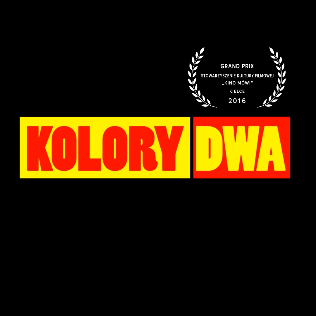 Title of the animation Kolory Dwa on a black background